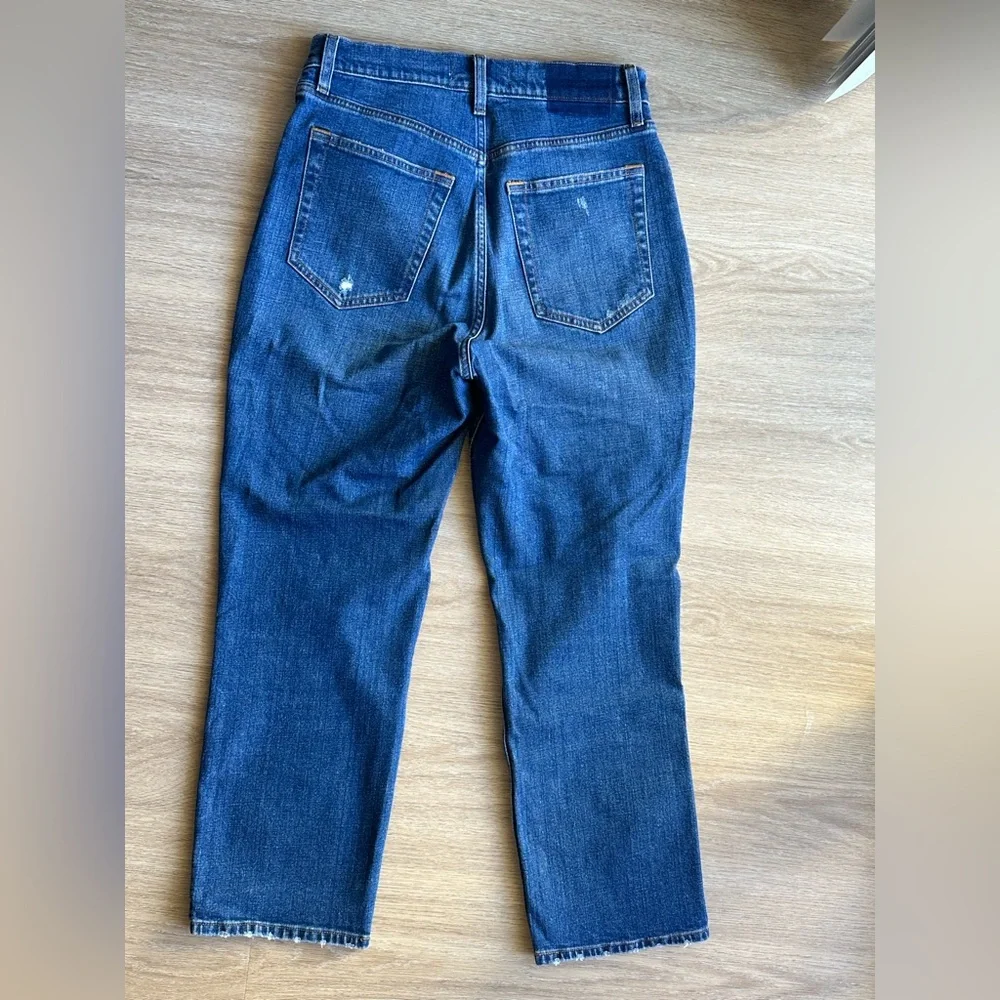 Abercrombie & Fitch Curve Love Ultra High Rise Ankle Straight Jeans 6s - Picture 3 of 5